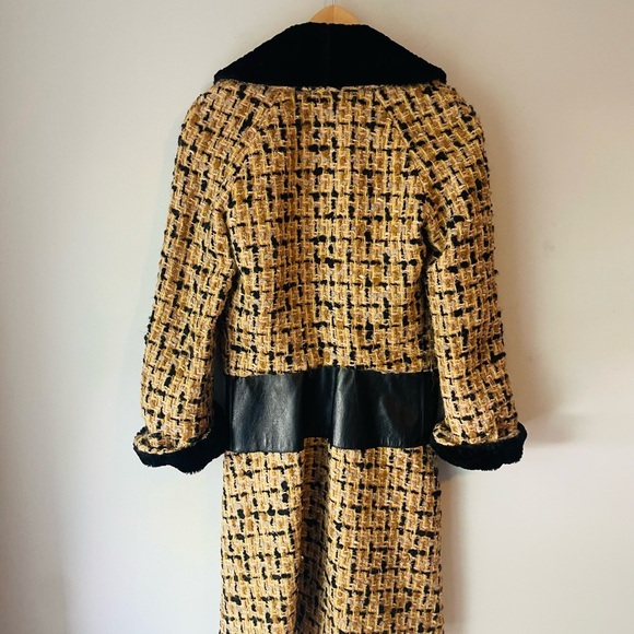 Mayle Vintage Tweed Black and Tan Coat RARE - Picture 7 of 9